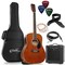 Ashthorpe Full-Size Dreadnought Acoustic Electric Guitar Package with 10 Watt Amp